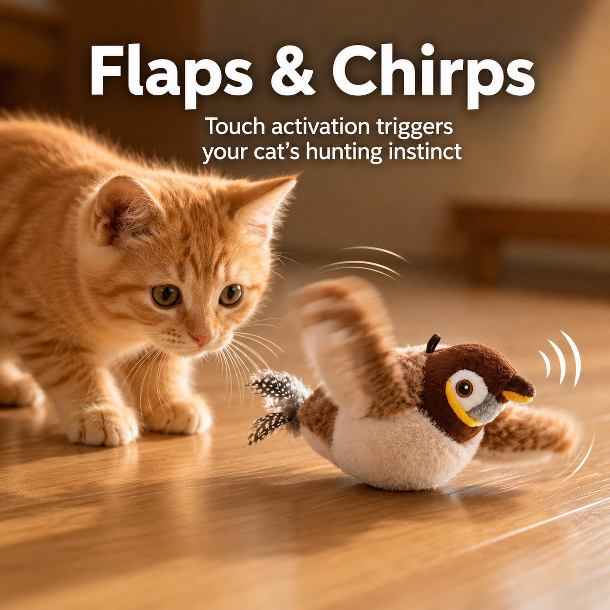 Interactive Flapping Bird Cat Toy