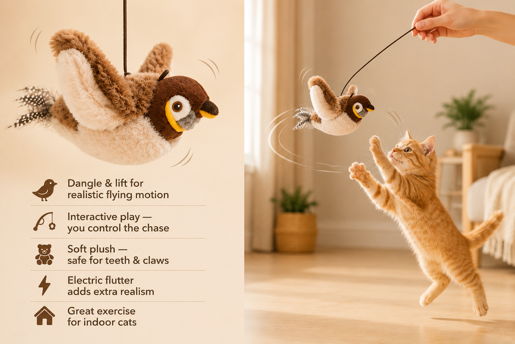 Interactive Flapping Bird Cat Toy